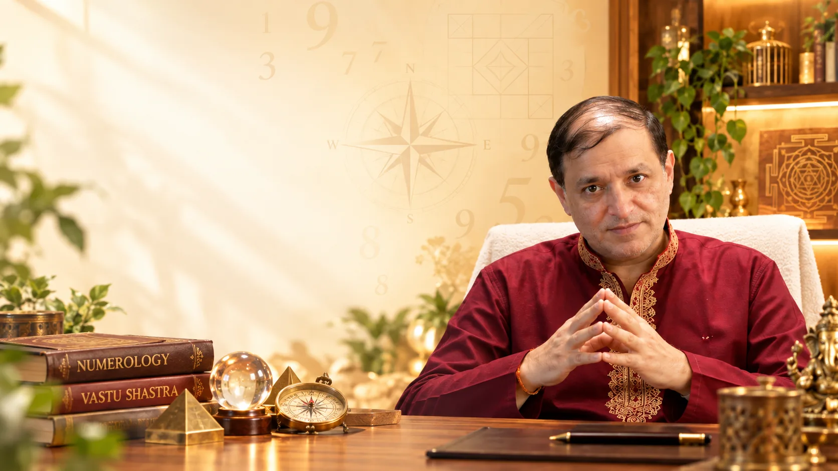 Ymanajj Shastri in a spiritual consultation setting